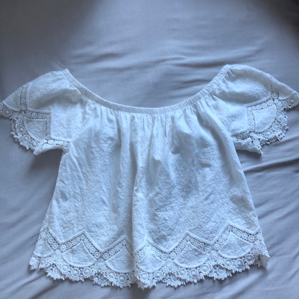 White off the shoulder top
